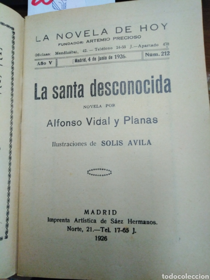 Libros: LA SANTA DESCONOCIDA - VIDAL y PLANAS, A - Foto 2