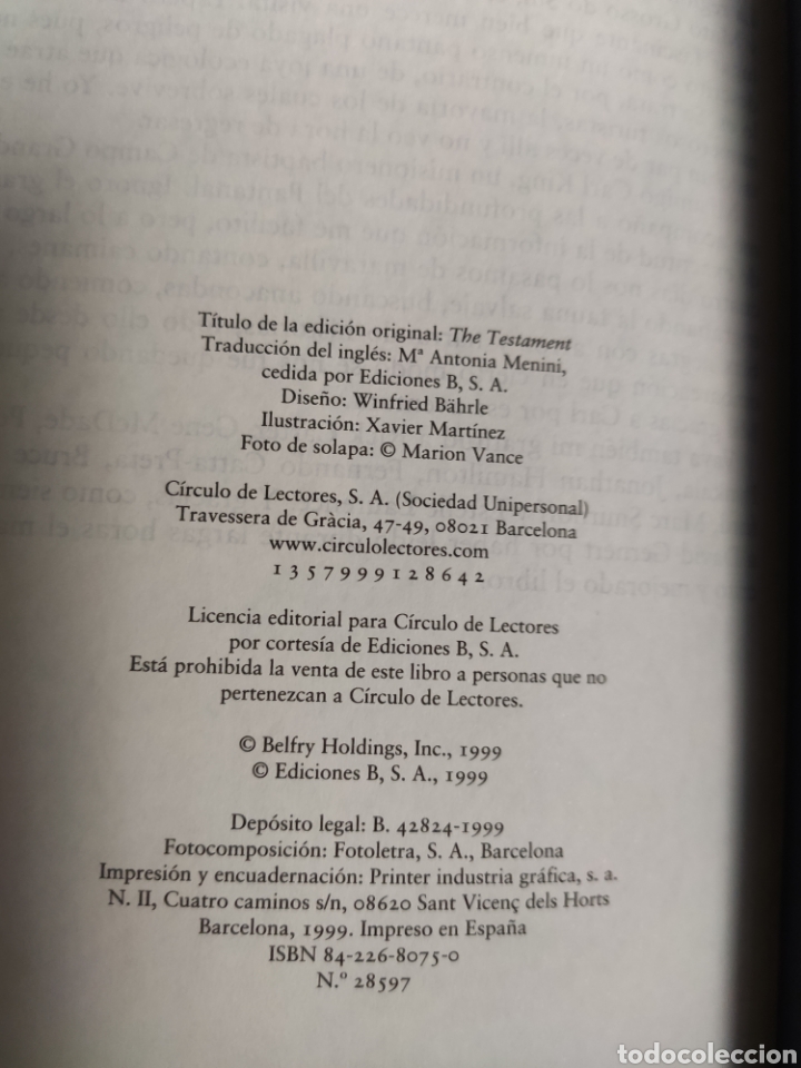 Libros: El Testamento. John Grisham - Foto 3