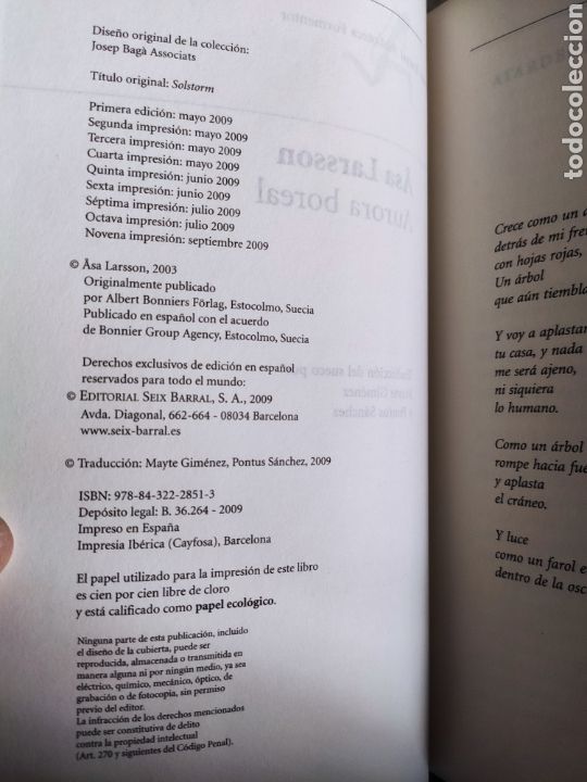 Libros: Aurora Boreal. Asa Larsson - Foto 3