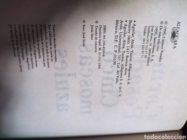 Libros: Cinco Moscas Azules. Carmen Posadas. - Foto 3