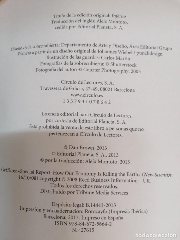 Libros: DAN BROWN INFIERNO. - Foto 2