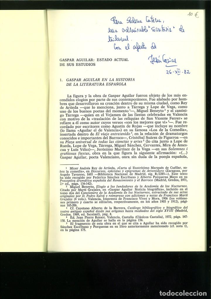 Libros: GASPAR AGUILAR: ESTADO ACTUAL DE SUS ESTUDIOS. Jes&uacute;s Ca&ntilde;as Murillo - Foto 2