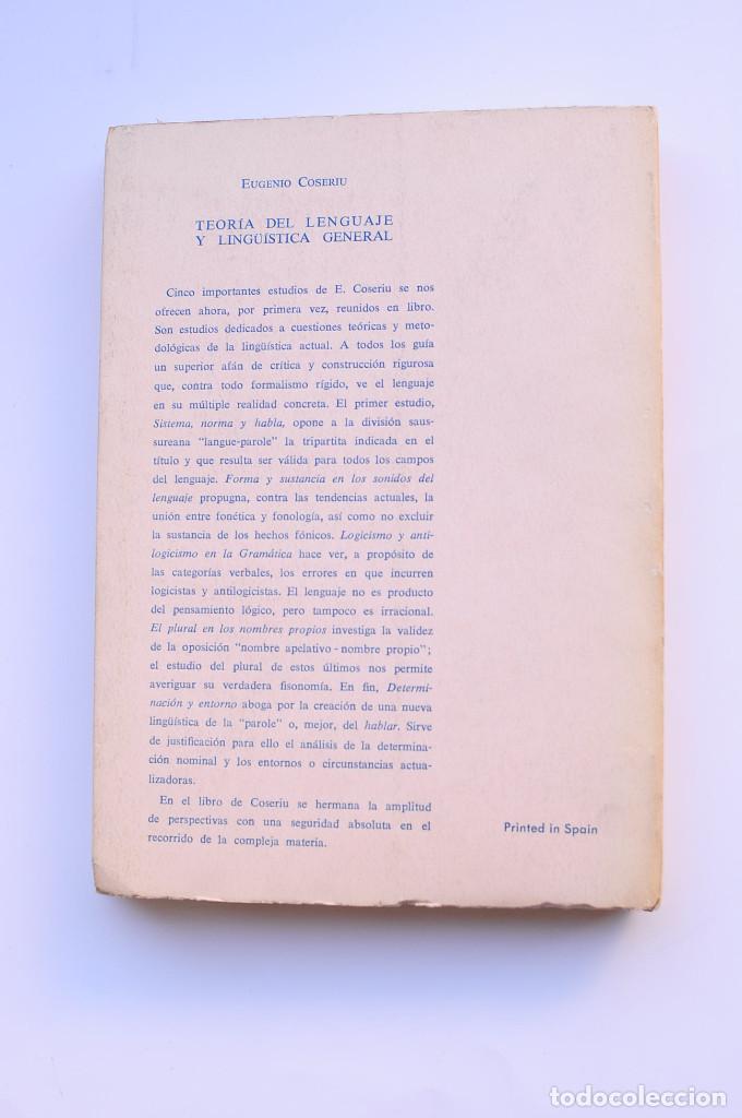 Libros: Teor&iacute;a del lenguaje y ling&uuml;&iacute;stica general. Cinco estudios - COSERIUS, Eugenio - Foto 4
