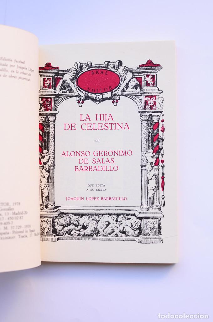 Libros: La hija de Celestina - SALAS BARBADILLO, Alonso Ger&oacute;nimo de - Foto 2