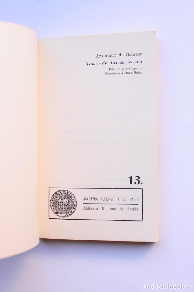 Libros: Tesoro de Diversa lecci&oacute;n - SALAZAR, Ambrosio de - Foto 2