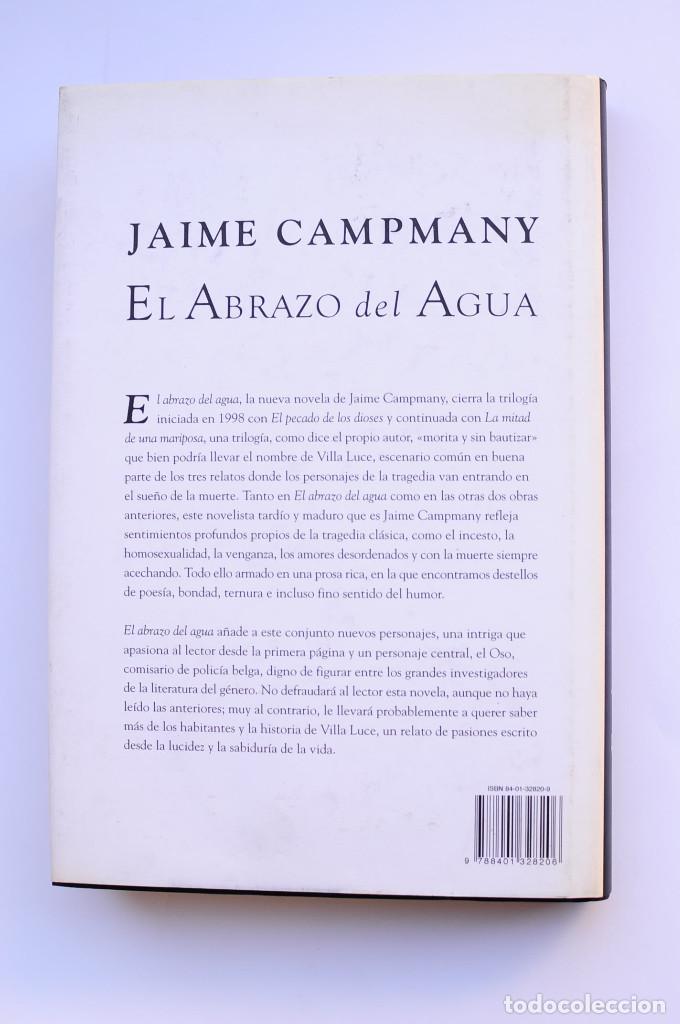 Libros: El abrazo del agua - CAMPMANY, Jaime - Foto 4