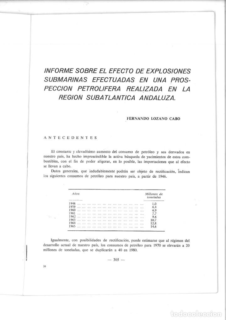 Libros: INFORME SOBRE EL EFECTO DE EXPLOSIONES SUBMARINAS EFECTUADAS EN UNA PROSPECCI&Oacute;N ..... F. Lozano - Foto 2