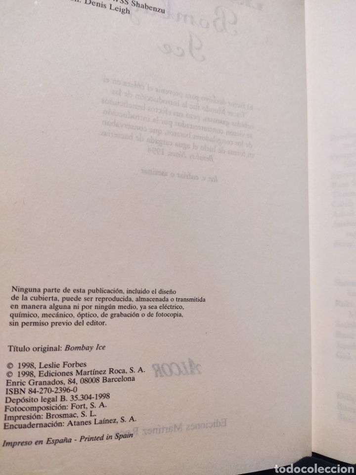 Libros: Bombay Ice. Leslie Forbes - Foto 3