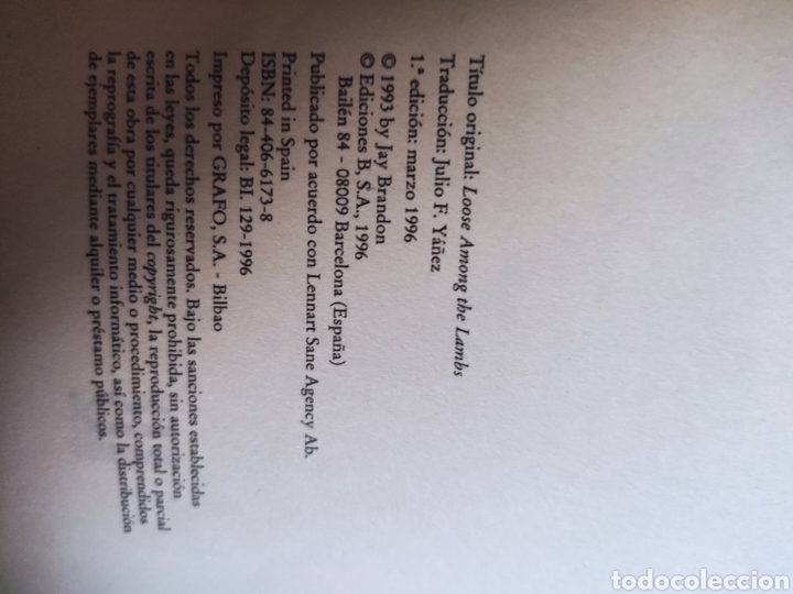 Libros: La Piel del Lobo. Jay Brandon - Foto 3