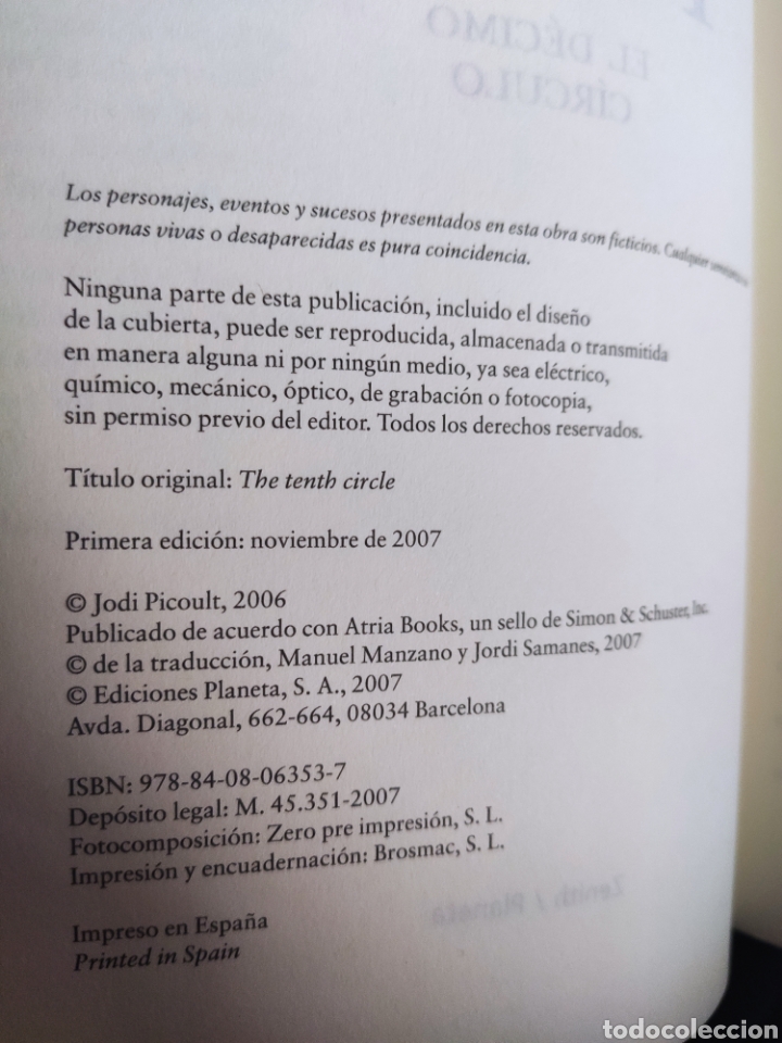 Libros: El D&eacute;cimo C&iacute;rculo. Jodi Picoult - Foto 3