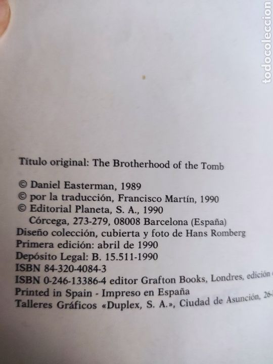 Libros: La Cofrad&iacute;a del Sepulcro. Daniel Easterman - Foto 3