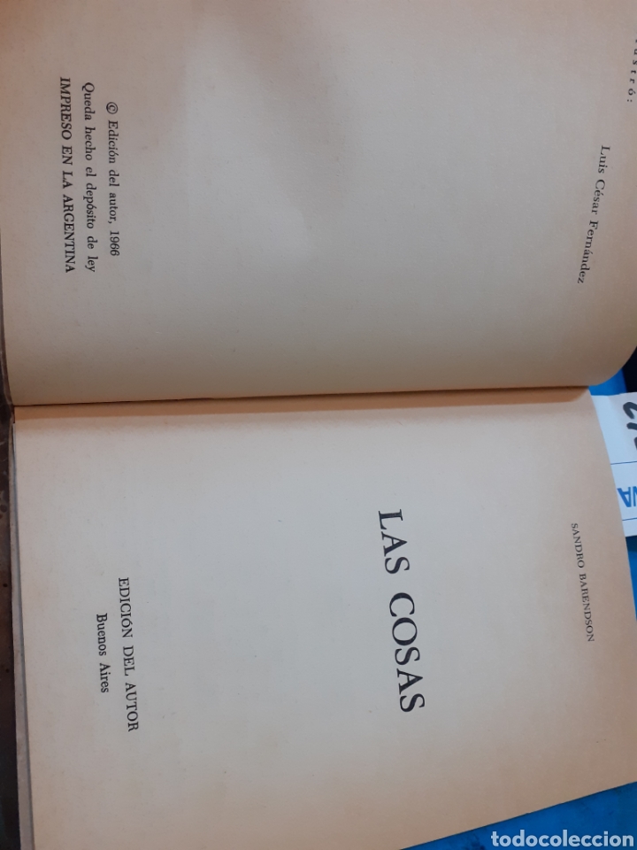 Libros: LAS COSAS - BARENDSON, Sandro - Foto 3