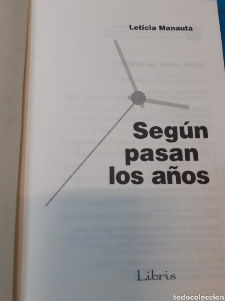 Libros: SEG&Uacute;N PASAN LOS A&Ntilde;OS - MANAUTA, Leticia - Foto 4