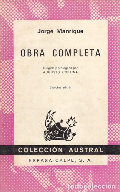 Libros: OBRA COMPLETA - Manrique, Jorge - Foto 1