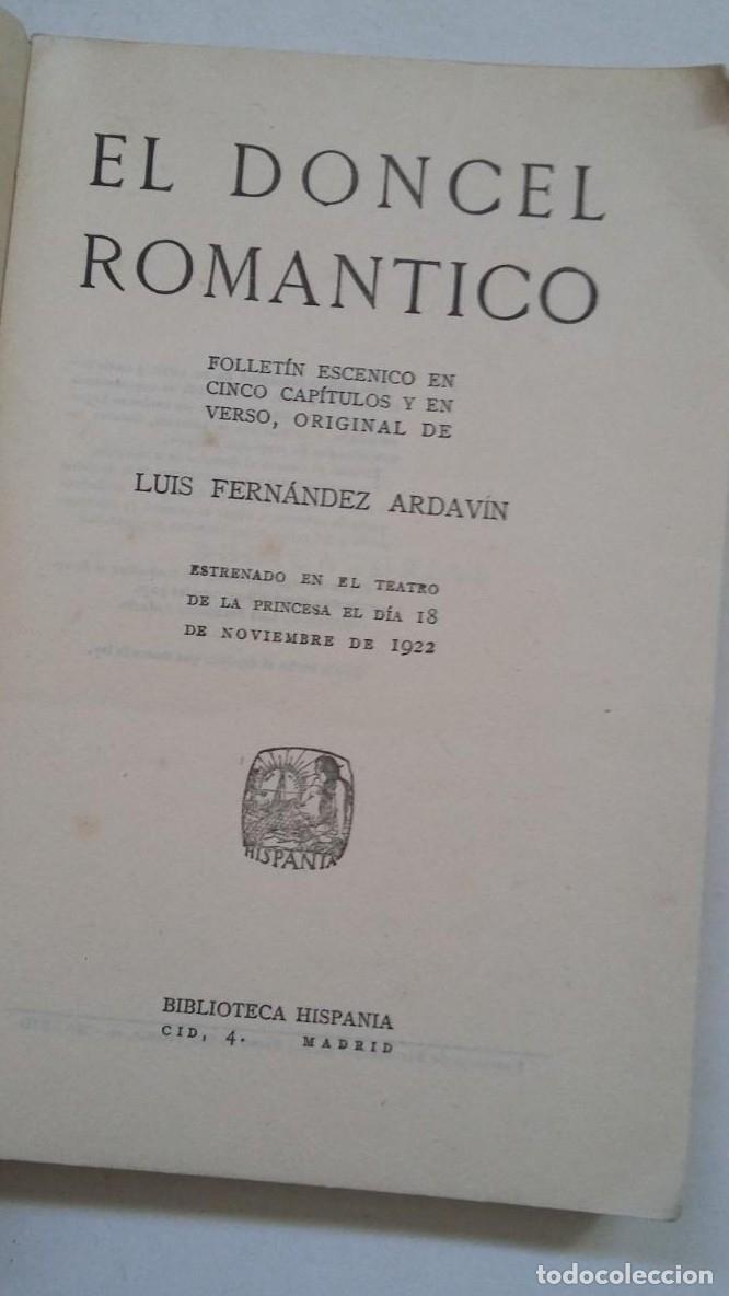 Libros: EL DONCEL ROMANTICO. LUIS FERNANDEZ ARDAVIN. TDK173 - - Foto 3
