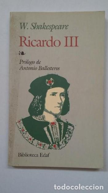 Libros: Ricardo III. - William Shakespeare. TDK449 - - Foto 1