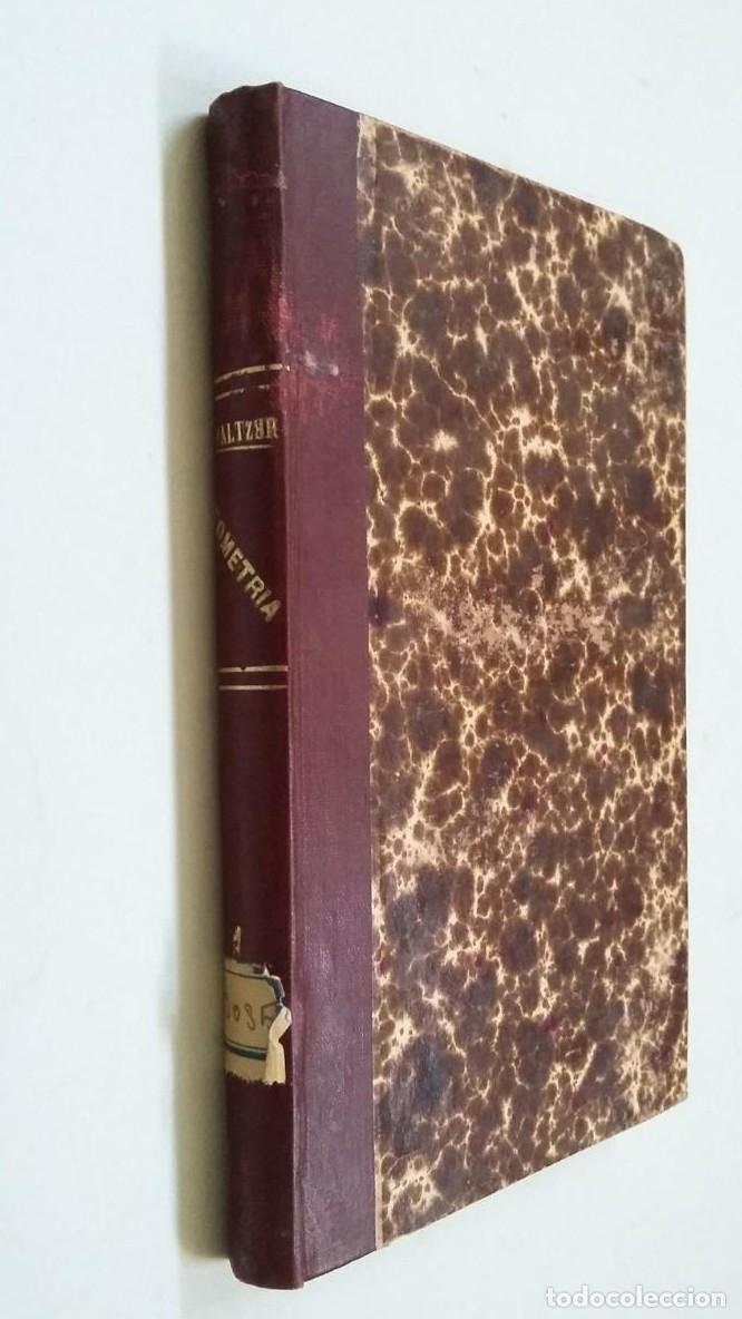 Libros: ELEMENTOS DE MATEMATICAS. DR. RICARDO BALTZER. 1880. GEOMETRIA. TDK450 - - Foto 1