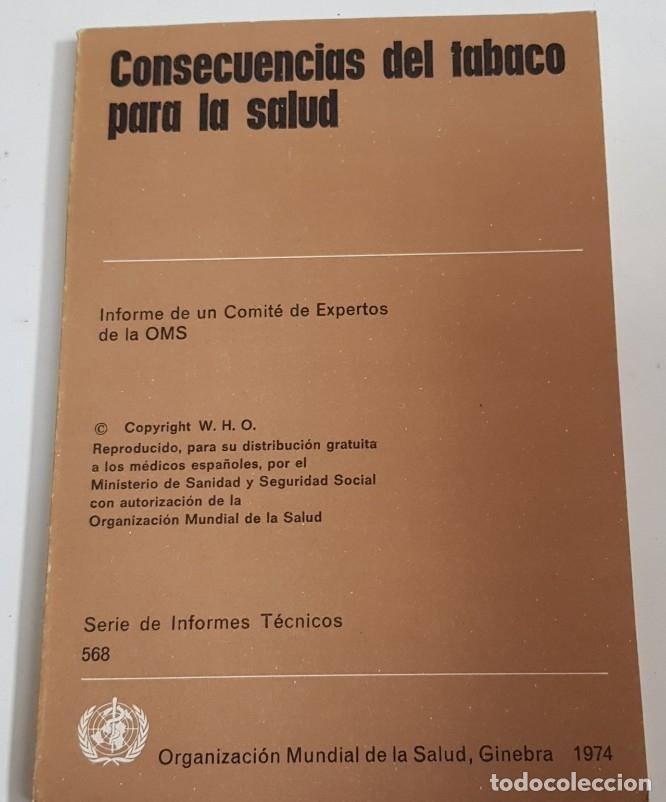 Libros: Consecuencias del tabaco para la salud - oms - tdk61 - - Foto 1