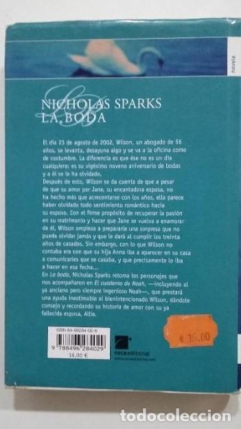 Libros: La Boda-. - Nicholas Sparks. TDK433 - - Foto 2