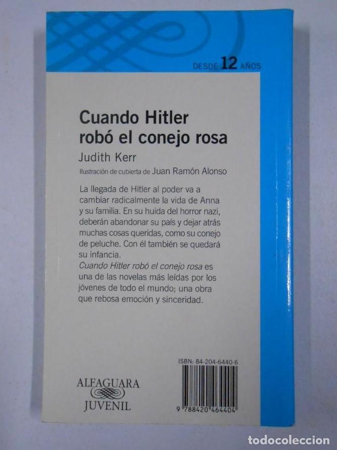 Libros: CUANDO HITLER ROBO EL CONEJO ROSA. JUDITH KERR. TDK211 - - Foto 2