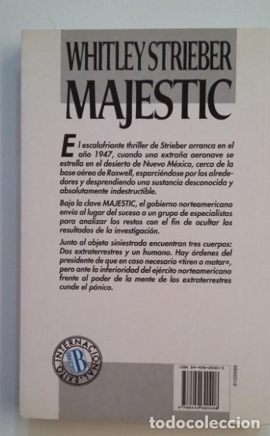 Libros: MAJESTIC. - Whitley Strieber. TDK411 - - Foto 2