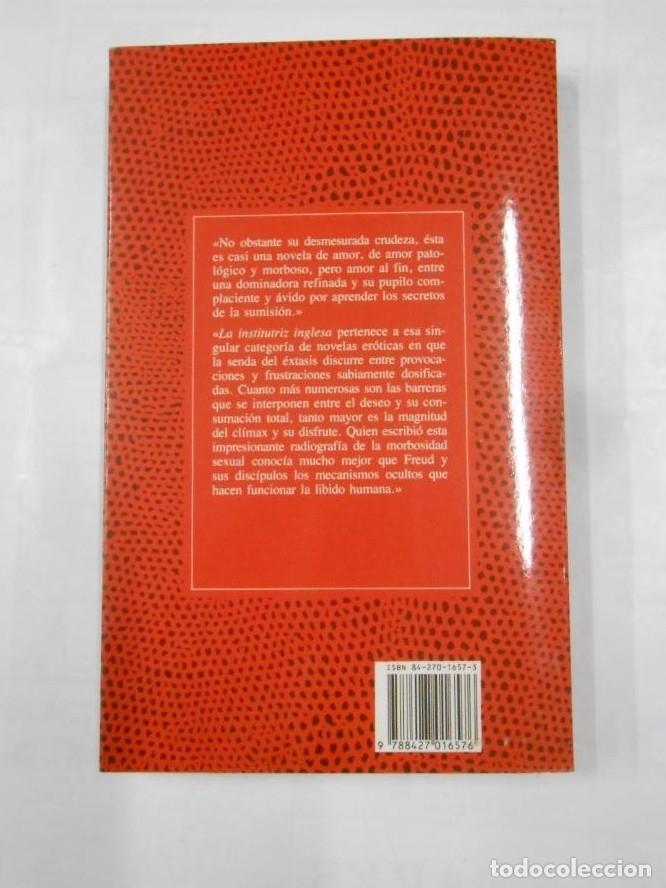 Libros: LA INSTITUTRIZ INGLESA. AN&Oacute;NIMO. TDK345 - - Foto 2