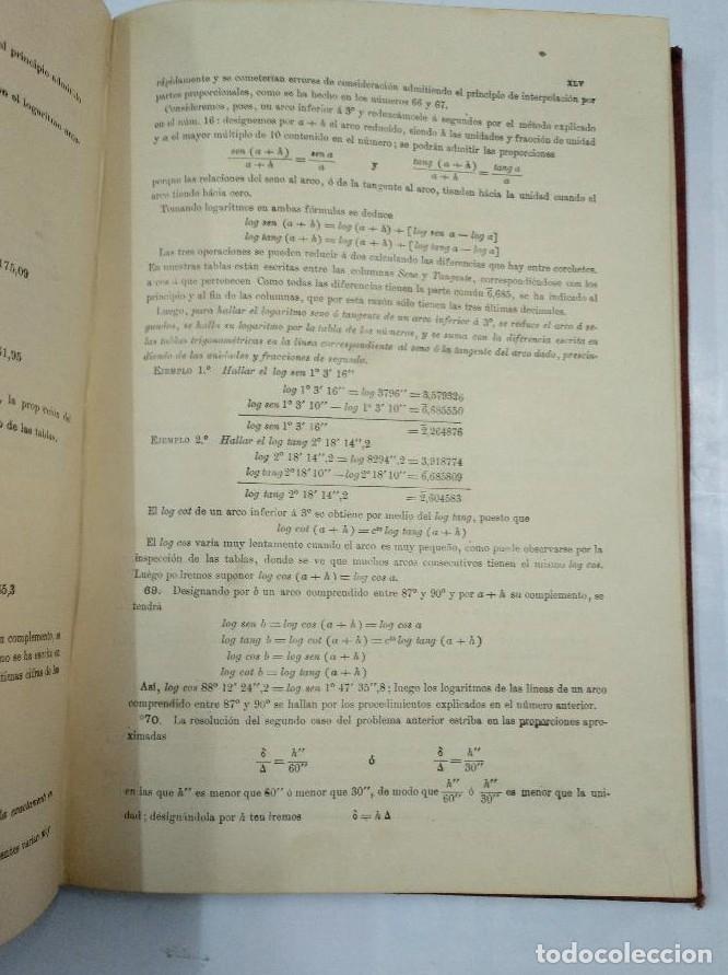 Libros: TABLAS DE LOGARITMOS, TRIGONOM&Eacute;TRICAS Y DE CALCULO DE INTERESES. E. S&Aacute;NCHEZ RAMOS. LOGRO&Ntilde;O 1895 TDK5 - Foto 2