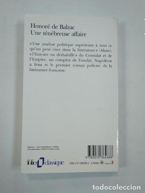 Libros: UNE TENEBREUSE AFFAIRE. HONORE DE BALZAC. TDK353 - - Foto 2