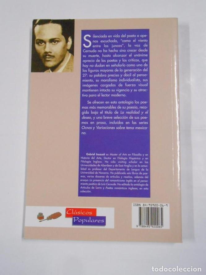 Libros: ANTOLOG&Iacute;A PO&Eacute;TICA. LUIS CERNUDA. TDK124 - - Foto 2