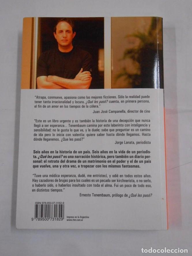 Libros: &iquest;QUE LES PASO?. TENEMBAUM, ERNESTO. TDK133 - - Foto 2