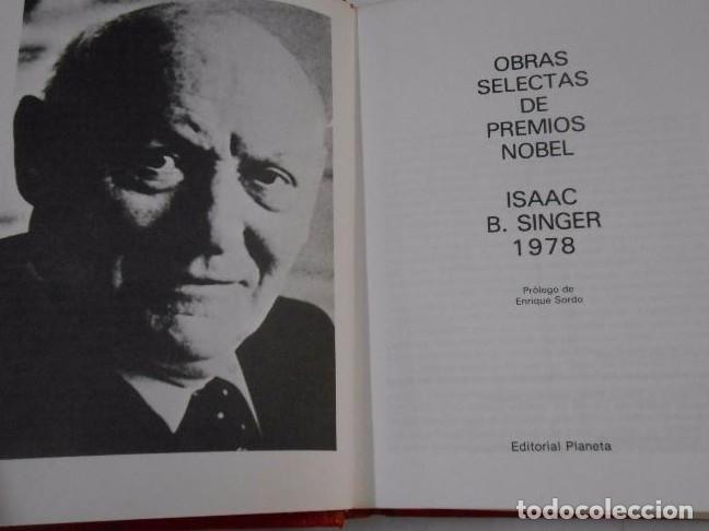 Libros: OBRAS SELECTAS DE PREMIOS NOBEL 1978. ISAAC B. SINGER. TDK285 - - Foto 2