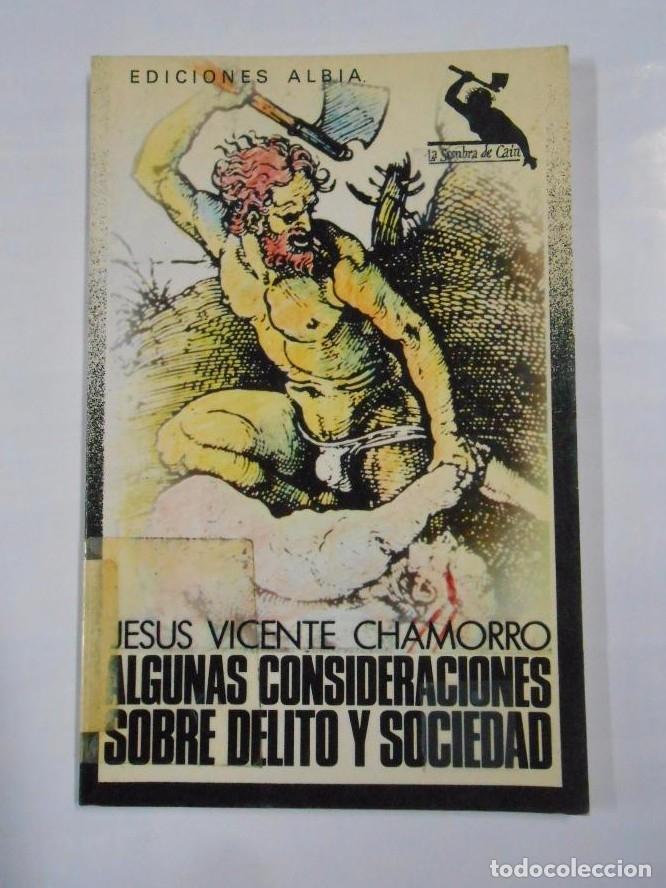 Libros: ALGUNAS CONSIDERACIONES SOBRE DELITO Y SOCIEDAD. - VICENTE CHAMORRO, JES&Uacute;S. TDK68 -
