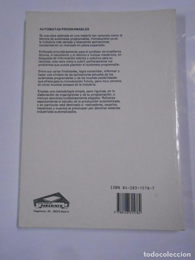 Libros: AUT&Oacute;MATAS PROGRAMABLES. SIMON, ANDR&Eacute;. EDITORIAL PARANINFO. TDK39 - - Foto 2