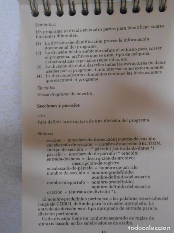 Libros: PROGRAMACION EN COBOL. RAY WELLAND. GUIA DE BOLSILLO. TDK30 - - Foto 2
