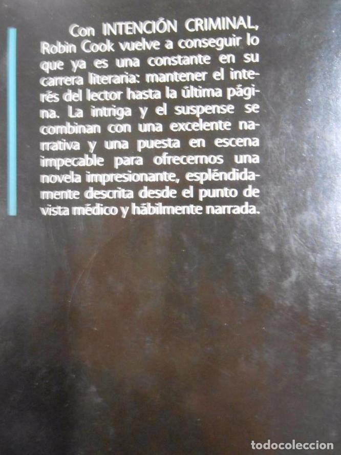 Libros: Intenci&oacute;n criminal. - COOK, Robin. TDK267 - - Foto 2