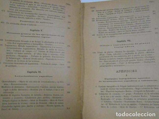 Libros: CURSO DE TOPOGRAFIA. 1912. TDK282 - - Foto 4