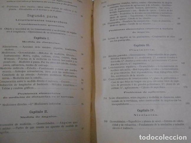 Libros: CURSO DE TOPOGRAFIA. 1912. TDK282 - - Foto 5