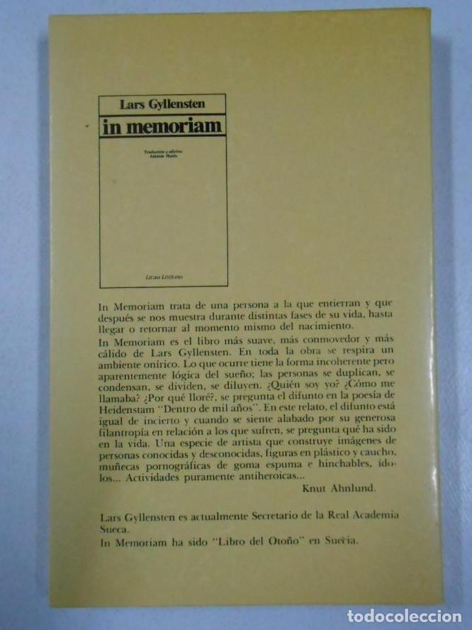 Libros: IN MEMORIAM. - GYLLENSTEN, LARS. TDK214 - - Foto 2