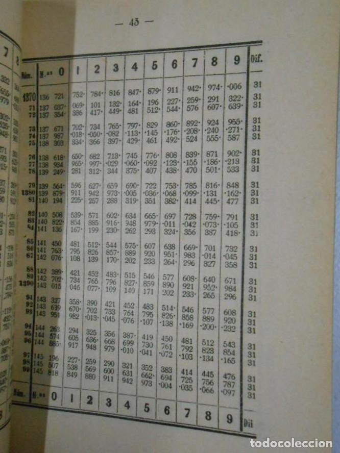 Libros: TABLAS DE LOGARITMOS. D. LABORDA. ZARAGOZA. 1932. TDK215 - - Foto 2
