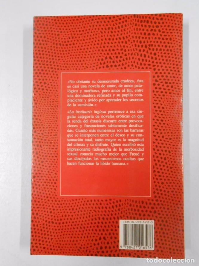 Libros: LA INSTITUTRIZ INGLESA. AN&Oacute;NIMO. TDK345 - - Foto 2
