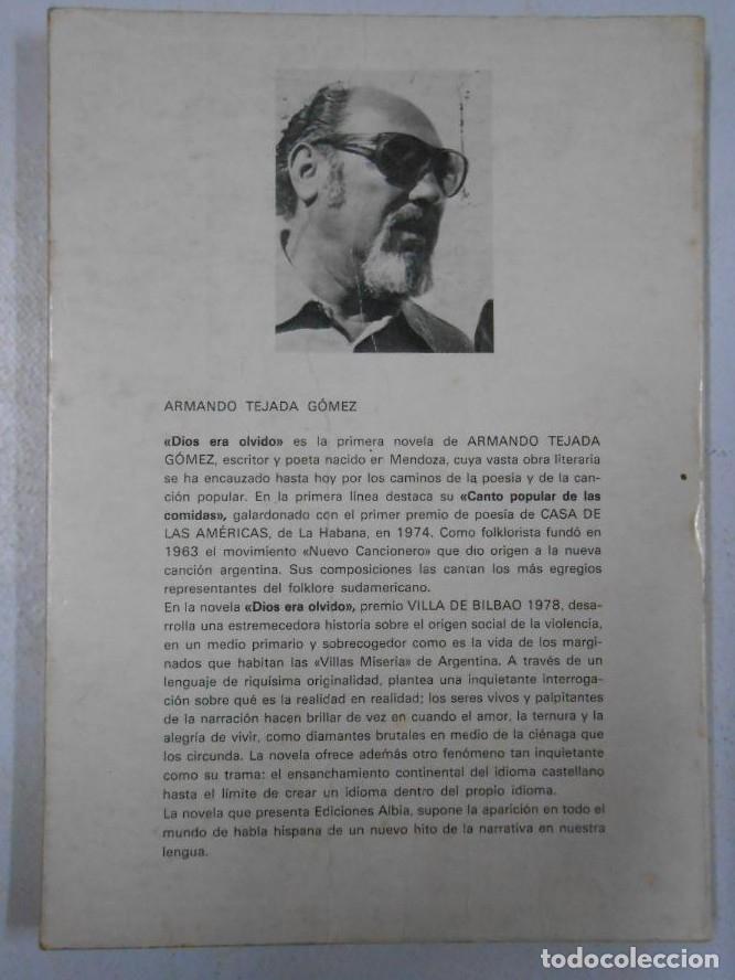 Libros: DIOS ERA OLVIDO. - TEJADA G&Oacute;MEZ, ARMANDO. TDK209 - - Foto 2