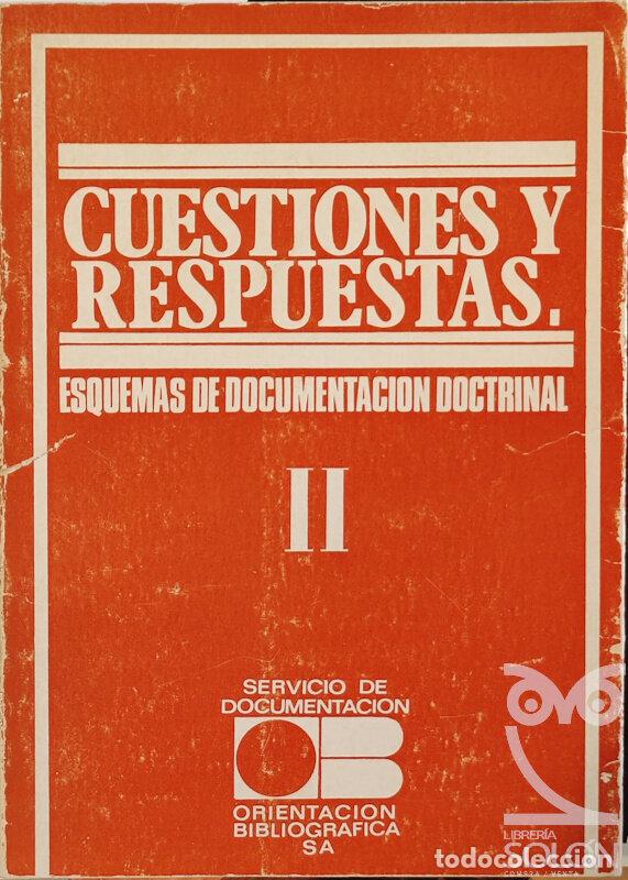 Libros: Cuestiones y respuestas - Vol. II. Esquemas de documentaci&oacute;n doctrinal - Aa. Vv. - Foto 1