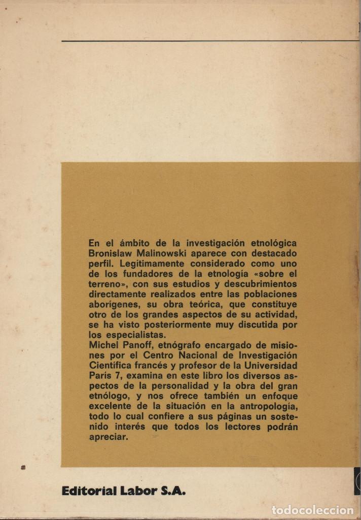 Libros: Malinowski y la antropolog&iacute;a. Michel Panoff. Labor. 1974. - Foto 2
