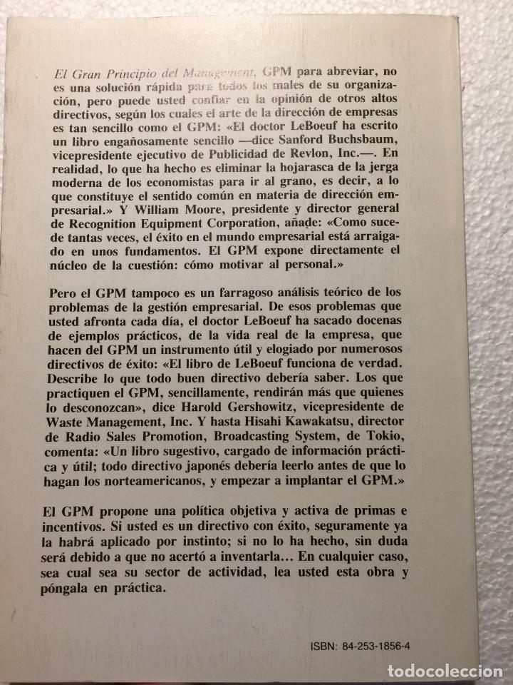 Libros: El gran principio del management (GPM) - Michael Leboeuf, Ph. D. - Foto 2