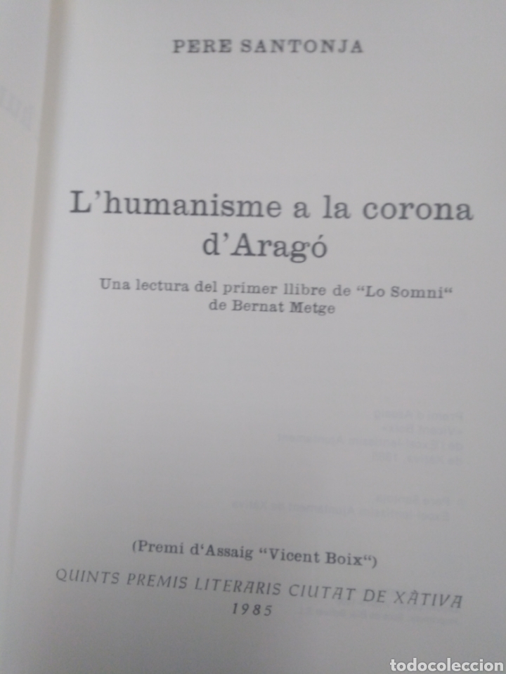 Libros: L&acute;HUMANISME A LA CORONA D&acute;ARAGO - SANTONJA, P. - Foto 3