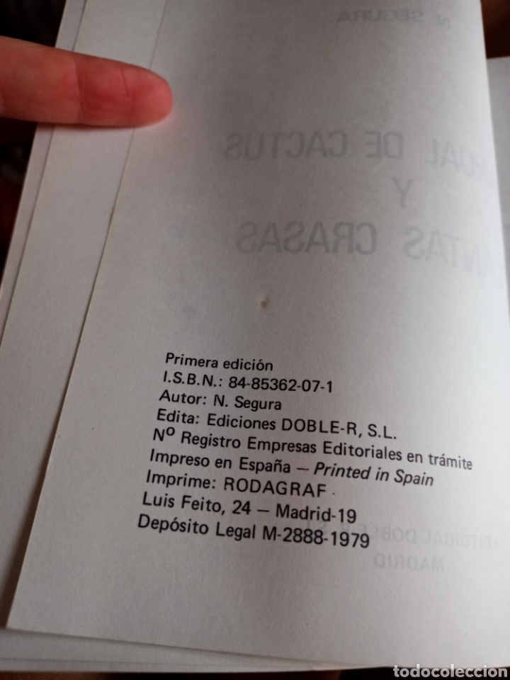 Libros: Cactus y Plantas Crasas. Manual practico. Ed. Robles 1979 - Foto 5