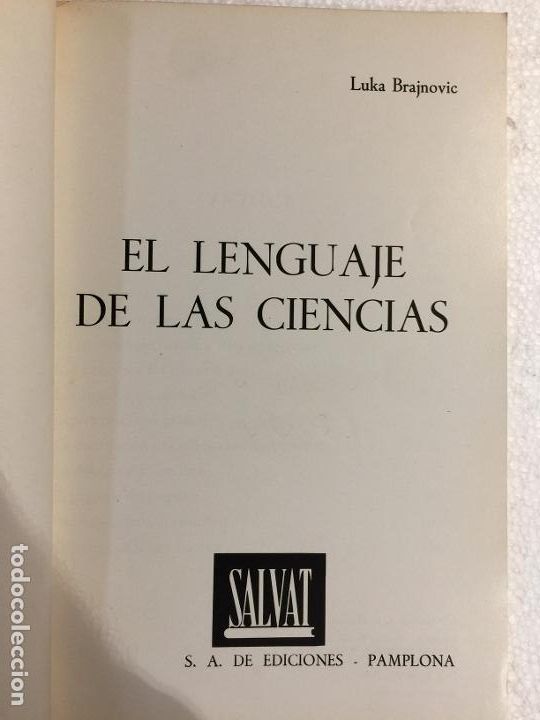 Libros: El lenguaje de las ciencias - Luka Brajnovic - Foto 2
