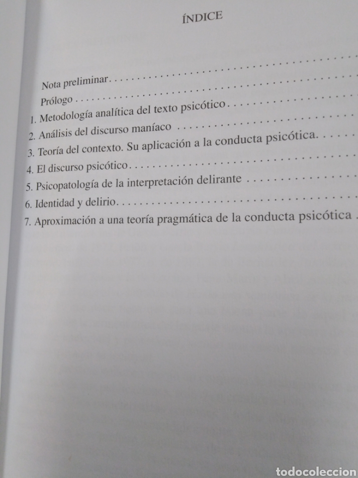 Libros: ANALISIS DEL DISCURSO PSICOTICO - DIAZ PATRICIO, Antonio - Foto 5