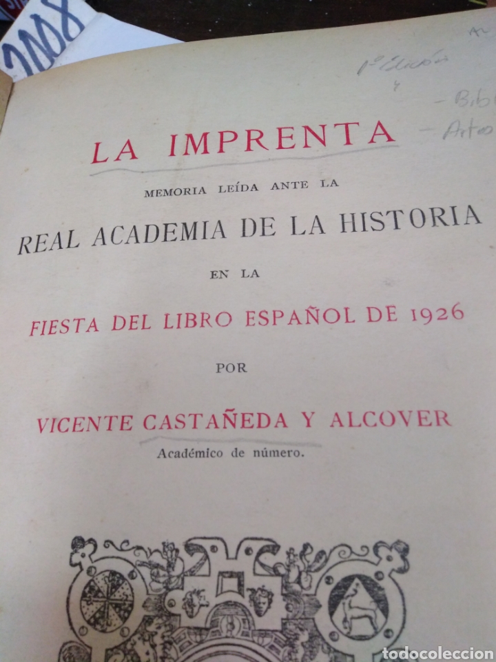 Libros: LA IMPRENTA - CASTA&Ntilde;EDA ALCOVER, Vicente - Foto 3