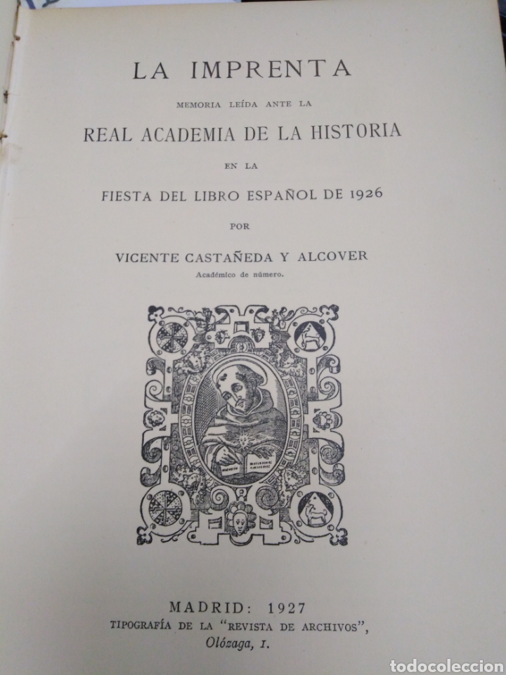 Libros: LA IMPRENTA - CASTA&Ntilde;EDA ALCOVER, Vicente - Foto 4